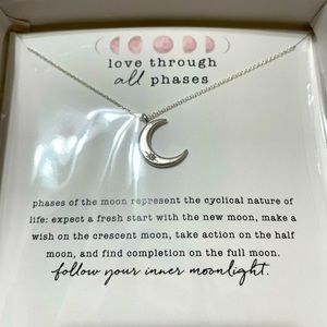 DOGEEARED moon necklace sterling silver